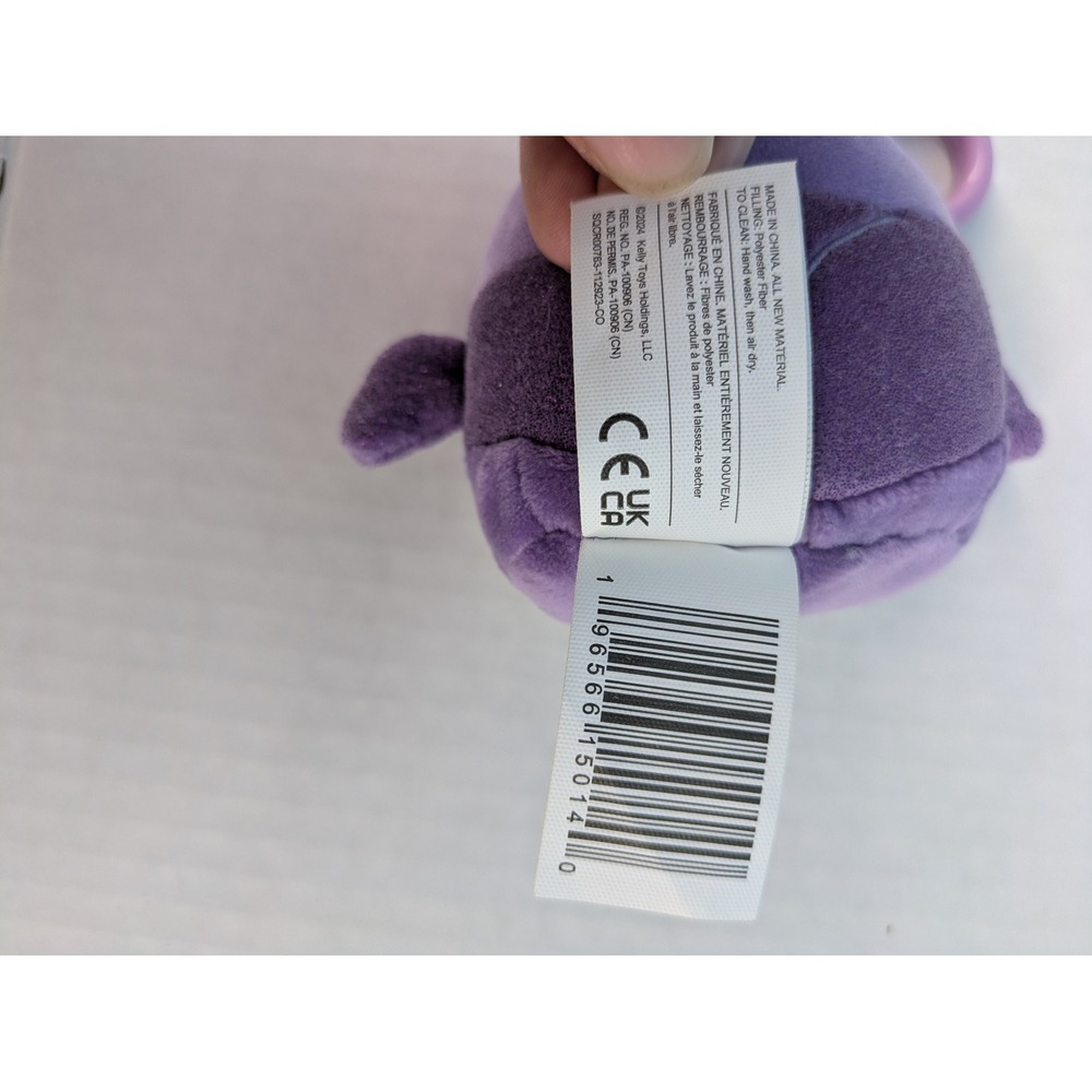 Squishmallows Axel Purple Beetle 3.5" Clip-On Plush For Backpacks Keychains - Picture 3 of 4